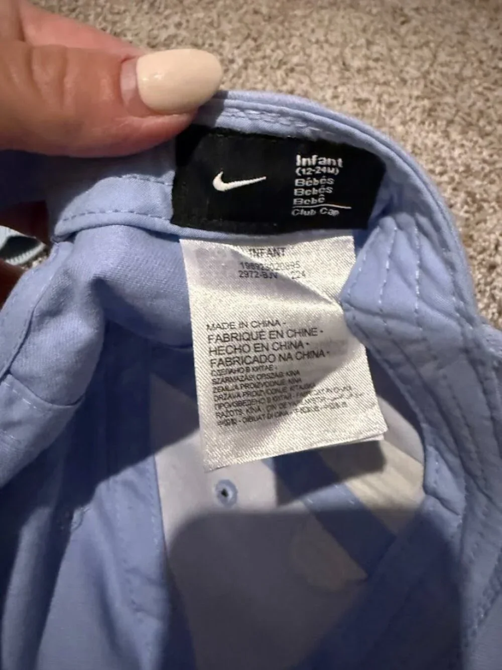 Nike Light Blue Baby Baseball Cap | 12-24M